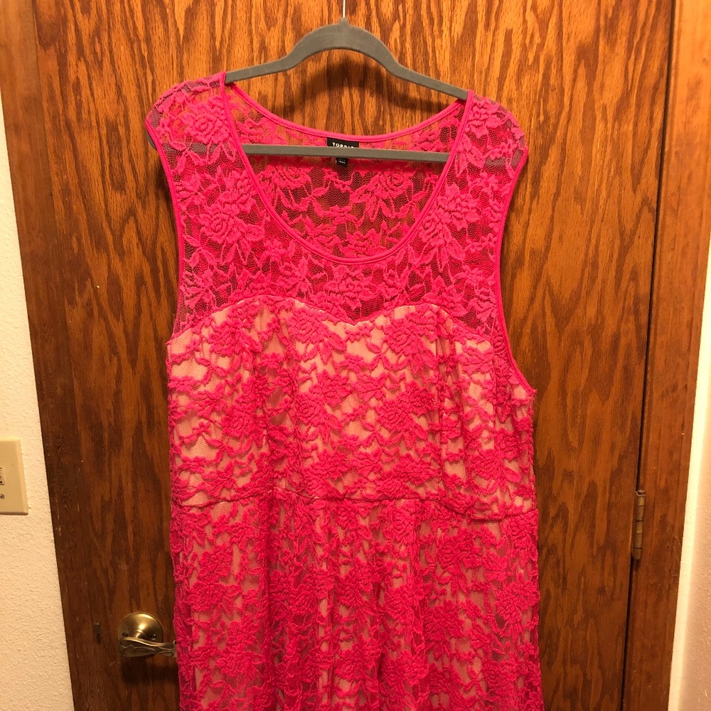 Torrid Magenta Lace Dress